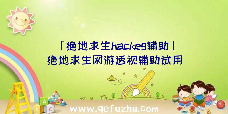 「绝地求生hackeg辅助」|绝地求生网游透视辅助试用